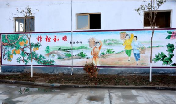 甘孜乡镇文化墙 乡风文明焕发新活力
