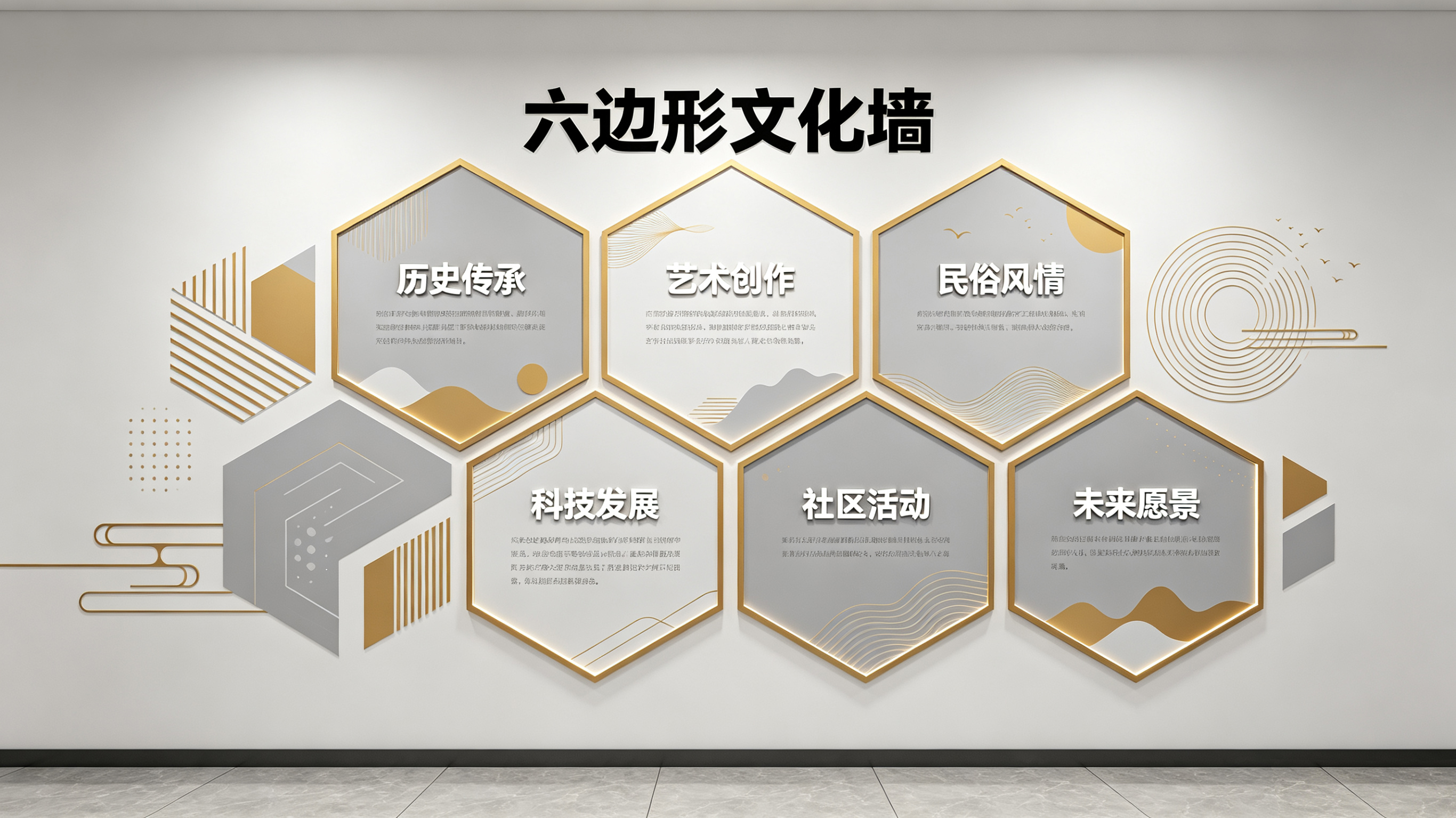 甘孜企业文化墙 | 六边形信息美学